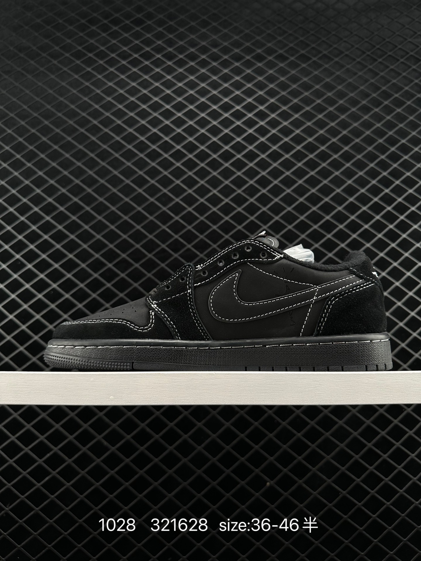 fragment design x Travis Scott x Nike Air Jordan 1 Low OG SP”Black/Green Toe“